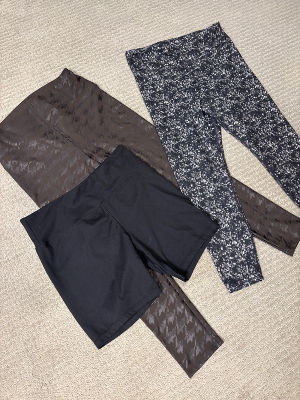 L Activewear Trio — Brown, Black & Gray Jockey GapFit and Vera Wang brands